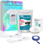 DTF Transfer Film and DTF Powder Set, DTF Film Starter Kit for DTF Printer, 20 Sheets A4 PET Film,8.8 Oz Hot Melt Powder,45 Ft Recognition Tape,2Pcs T-Shirt Ruler Guide for Printing on T-Shirts