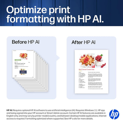 HP Smart Tank 5101 Wireless All-In-One Refillable Printer, Scanner, Copier with 2 Years of Ink Included, Wireless (2.4Ghz Only) Printer-For-Home Use (1F3Y0A)