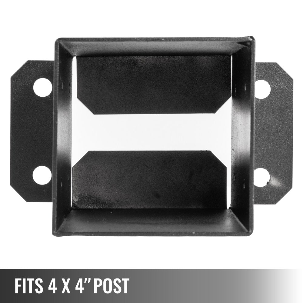 4 X 4 Post Base 10 PCS, Deck Post Base 3.6 X 3.6 Inch, Post Bracket 2.5 LBS Fence Post Anchor Black Powder-Coated Deck Post Base with Thick Steel for Deck Supports Porch Railing Post Holders