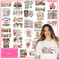 Kaciola 30 Sheets Coffee DTF Transfers Ready to Press, Coffee Iron on Transfers Washable Stickers Iron on Decals for T Shirts Hoodie DIY Crafts