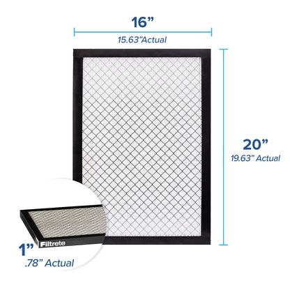 Filtrete Air Filter 1”, MPR 2500 MERV 14, High Performance Premium Allergen, Ultrafine Particles, Bacteria and Virus Filter, 4-Pack
