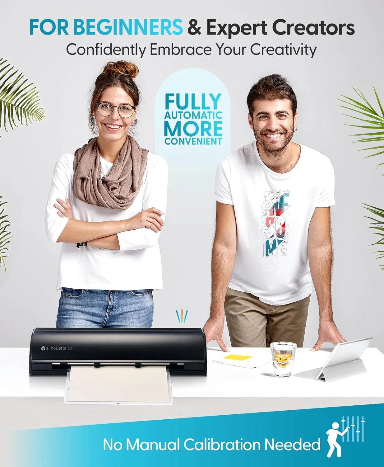 Silhouette Cameo 5Α (Alpha) Cutting Machine (Matte Black) Basic Bundle with Vinyl, Transfer Tape, Tools, Cutting Mat, Designs & Software