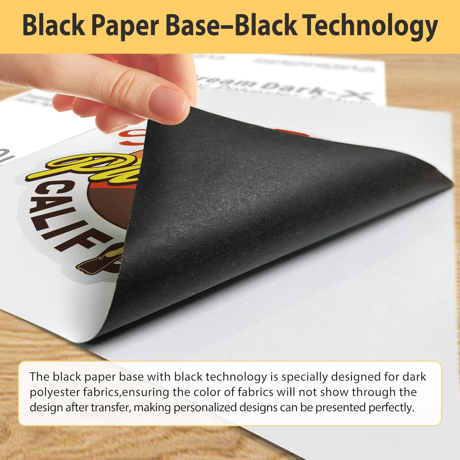 Transourdream Tru-Heat Transfer Paper for Dark Polyester Fabrics (Dark X, 8.5"X11", 20 Sheets) Printable Iron on Heat Transfer Vinyl for Inkjet Printer