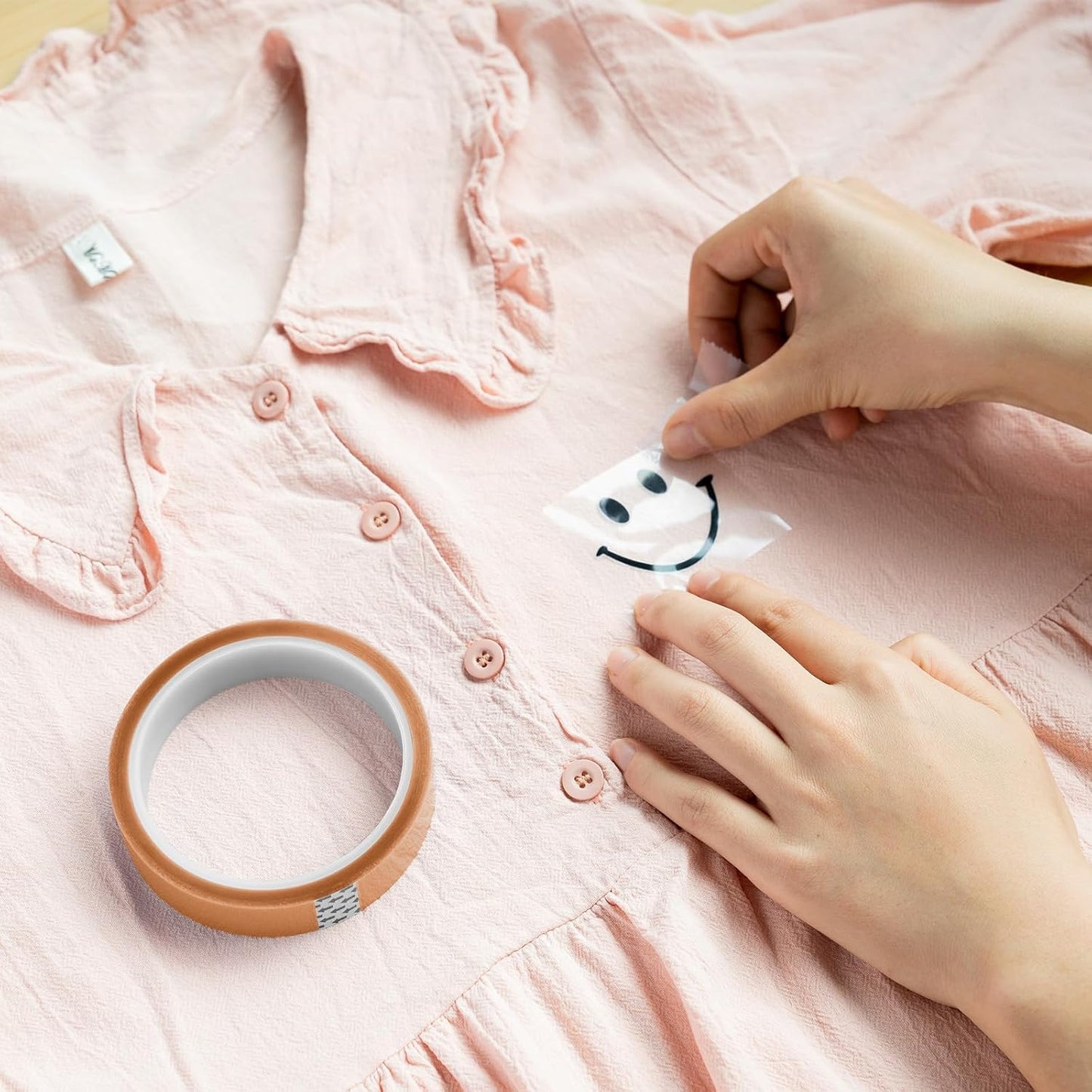 EENOUR 4 Rolls Tumbler Press Heat Resistant Tape 10Mm × 33M, High Temperature Thermal Tape, up to 250℃ (482℉) for Sublimation Blanks Press and Heat Transfer Vinyl (HTV) - 432 Feet Overall