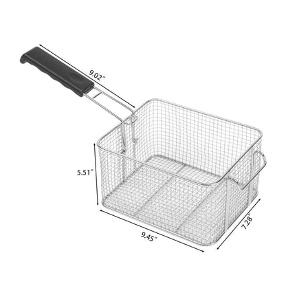 3000W 23.6L 24.9QT Electric Deep Fryer Commercial Restaurant Fry Basket 2 Tank