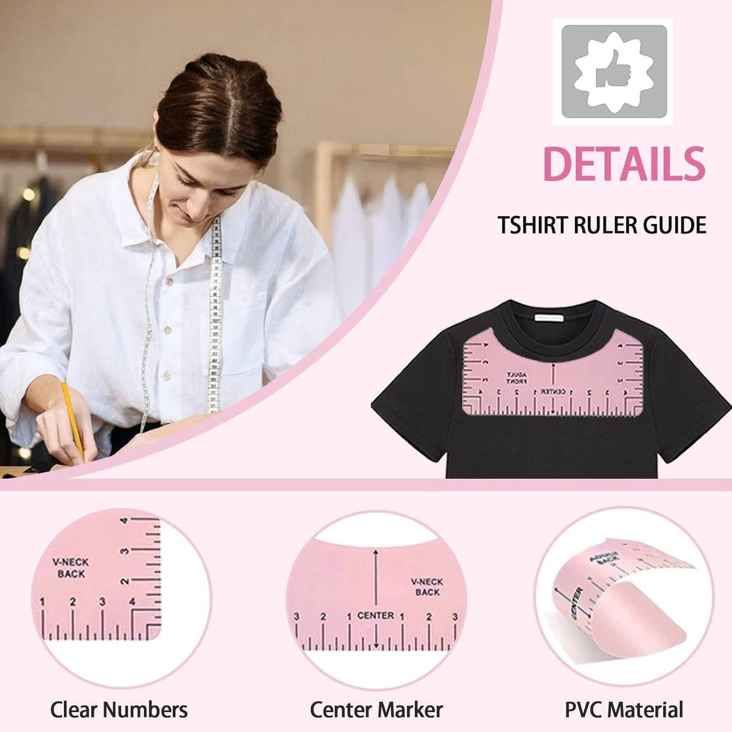 Sublimation Shirts Tool Kits for Vinyl Alignment with 2 Pcs Heat Press Platen Wrap Cover 16 X 20 Inch for Cricut Heat Press HTV Vinyl Center Designs,Craft Sewing Accessories