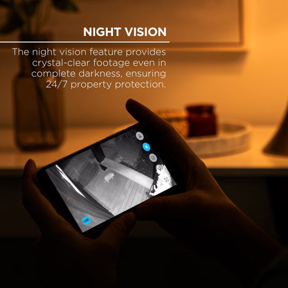 Outdoor Camera 1080P – Weatherproof Security Camera with Night Vision, White (1-Pack)