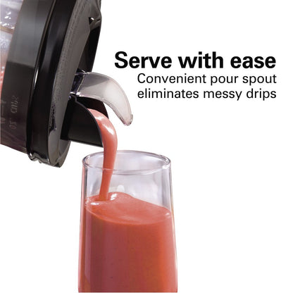 Power Elite Multi-Function Blender with Mess Free 40 Oz. Glass Jar, 700 Watts, Black, 58148A