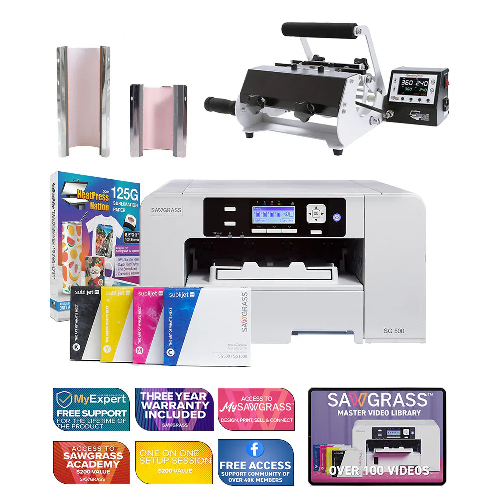 Virtuoso SG500 Sublijet Sublimation Printer with Signature Series 2-In-1 Mug Press