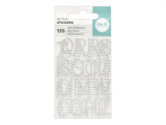 We R Gem Alpha Stickers-135 Rhinestone Letters