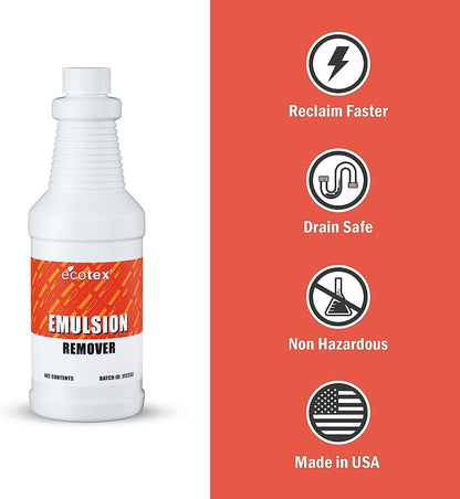 Ecotex® Screen Printing Cleaning Kit - Emulsion Remover - Press Wash Plastisol Ink Cleaner, Hyper Haze Remover and Degreaser, Premium Hand Cleaner and Scrub Pad - Screen Printing Supplies