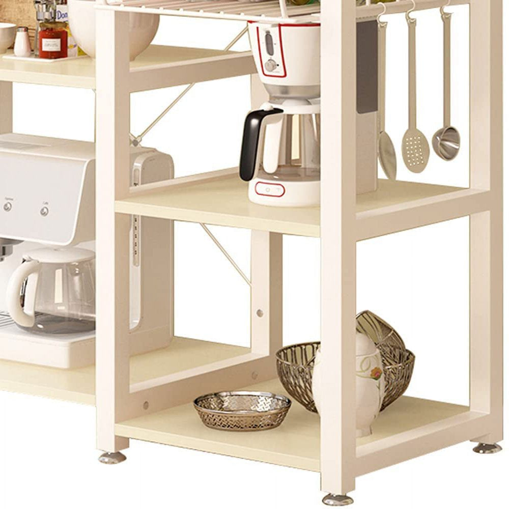 3-Tier Kitchen Island Cart Baker'S Rack- White Maple