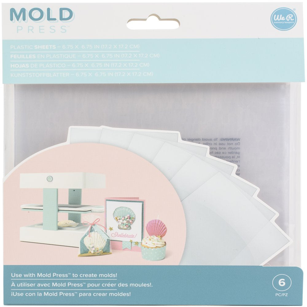Mold Press Plastic Sheets 6/Pkg-Clear