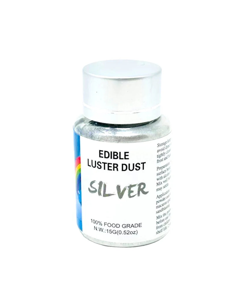 Silver Edible Luster Dust 15 Grams