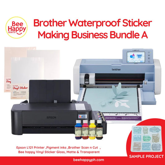 Brother Waterproof Sticker Making Business Bundle a - Epson L121 Printer , Brother SDX1200 Scanncut