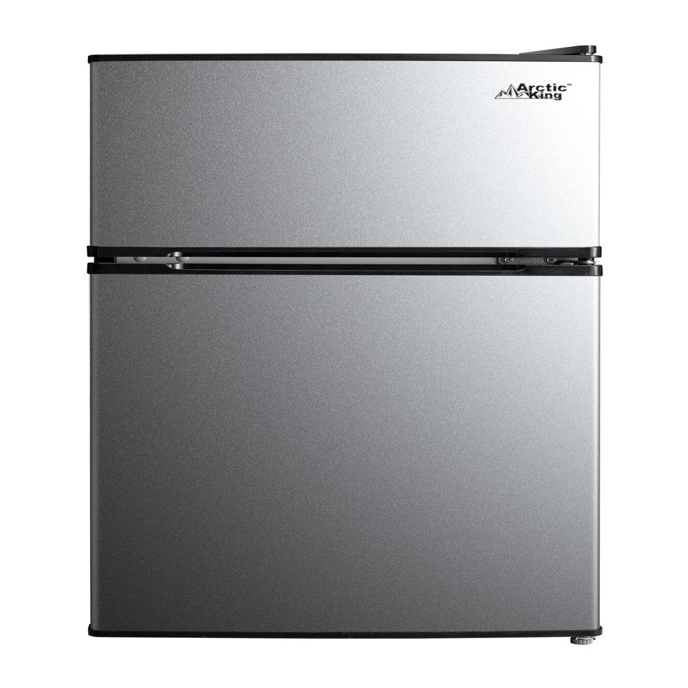 3.2 Cu Ft Two Door Mini Fridge with Freezer, Stainless Steel, E-Star, ARM32D5ASL