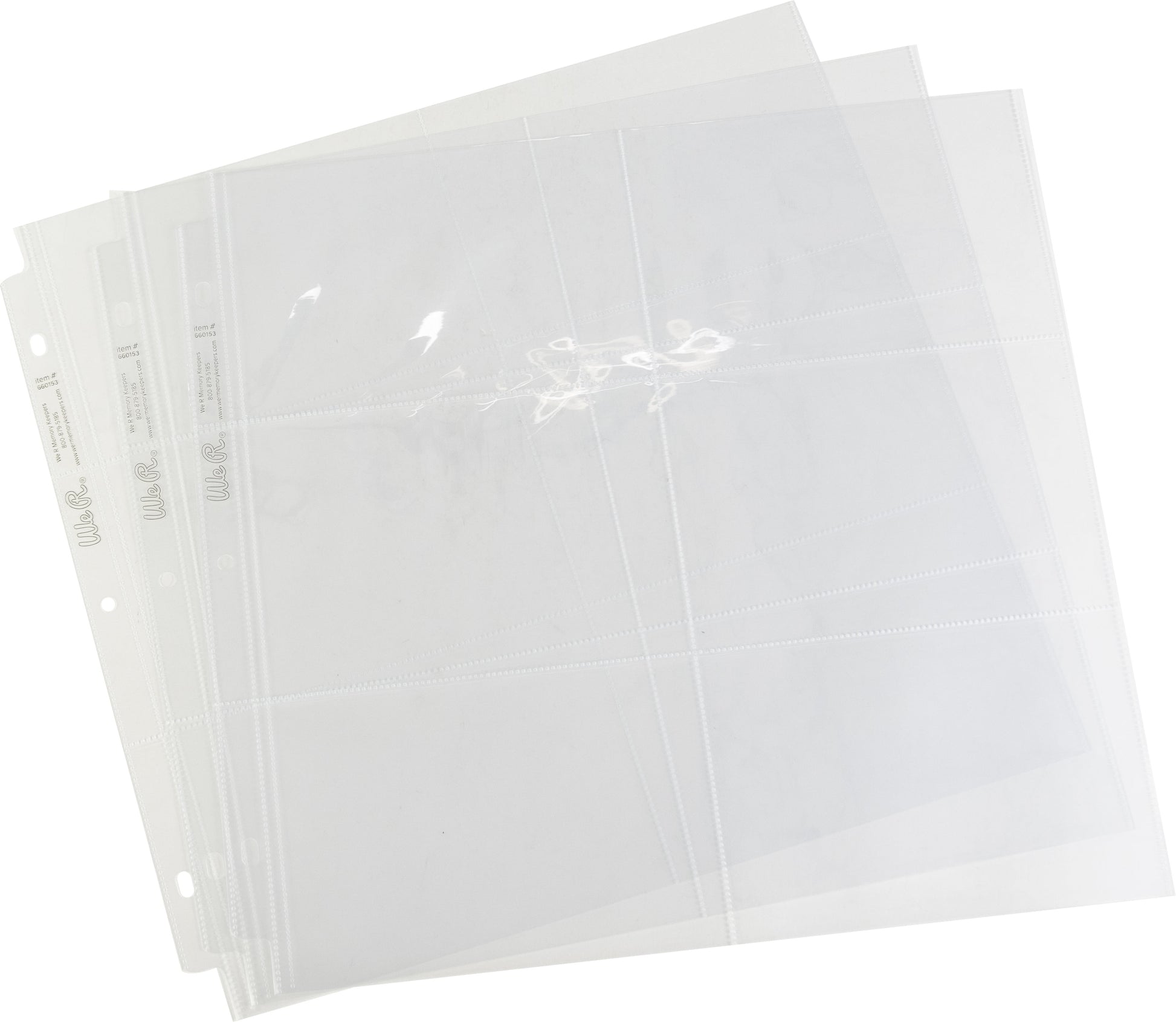 Multipack of 12 - We R Post Bound Photo Sleeves 12"X12" 10/Pkg-Six 4"X6" Pockets