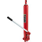 Hydraulic Long Ram Jack, 8 Tons/17363 Lbs Capacity, with Single Piston Pump and Clevis Base, Manual Cherry Picker W/Handle, for Garage/Shop Cranes, Engine Lift Hoist, Red