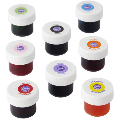 8-Piece Gel Food Coloring Set, 4 Oz. (Purple, Blue, Green, Black, Yellow, Orange, Pink, Red)