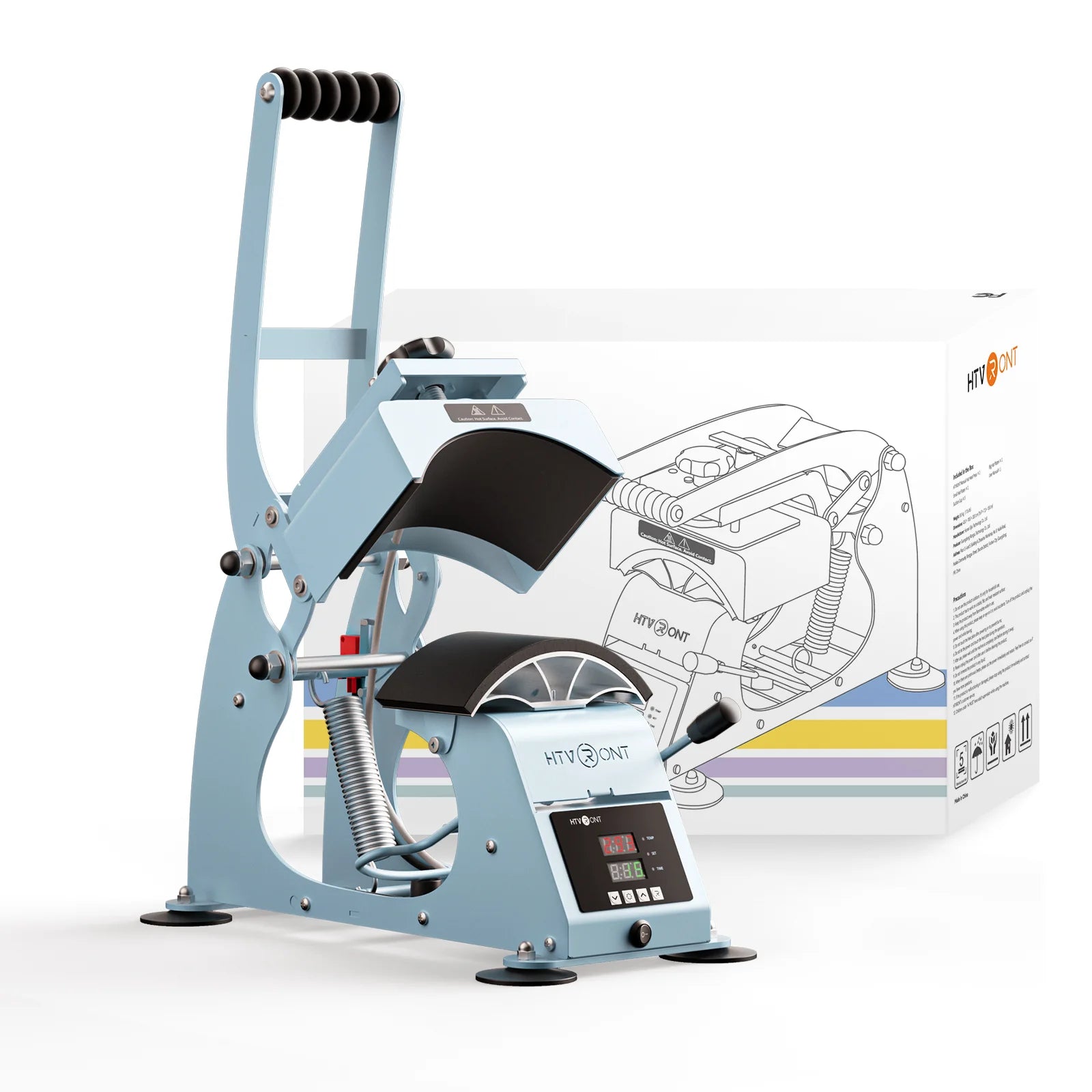 [Machine Bundle] HTVRONT Manual Hat Heat Press + Auto Heat Press 2-15"X15"