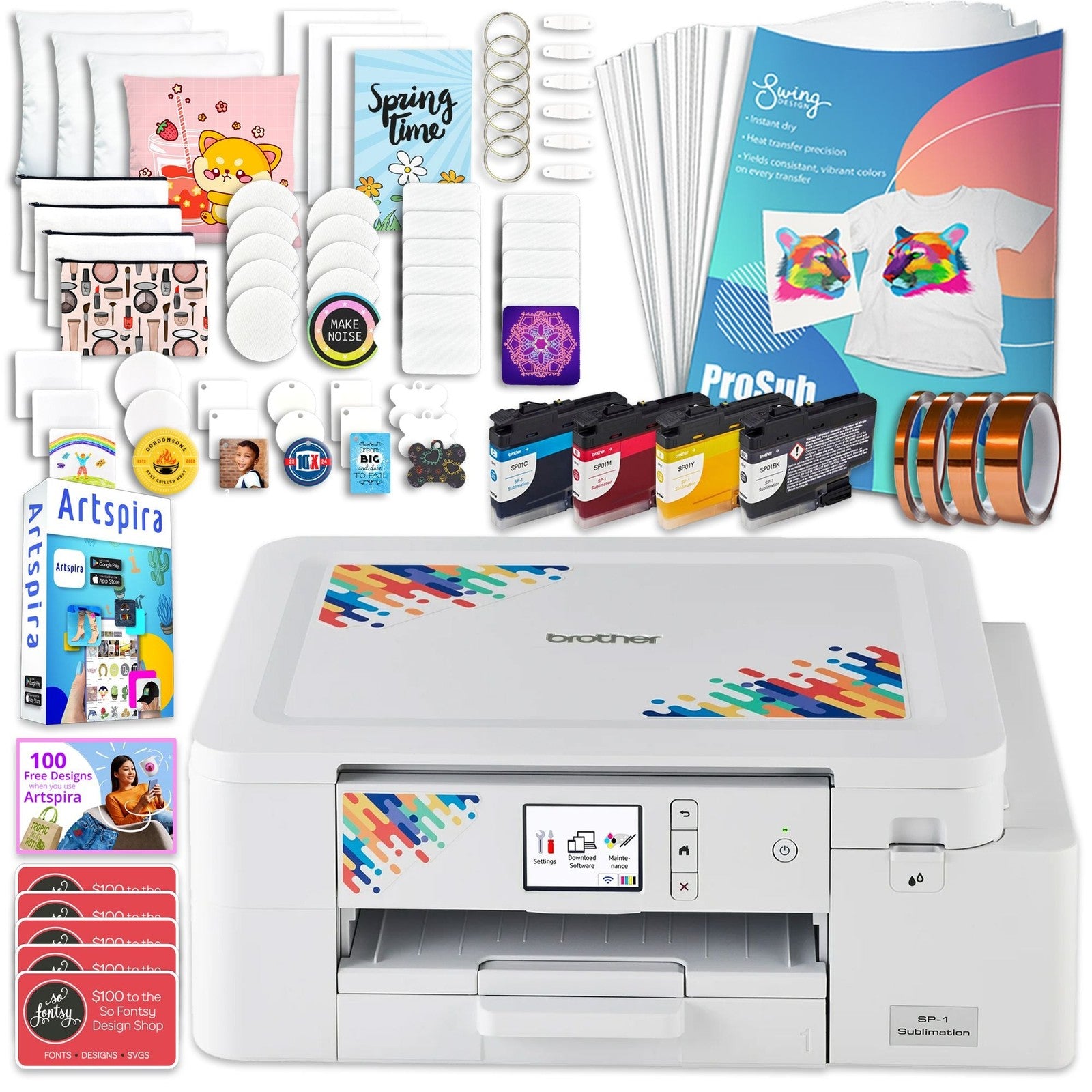Brother SP-1 Sublimation Printer with Silhouette Cameo 5 Alpha