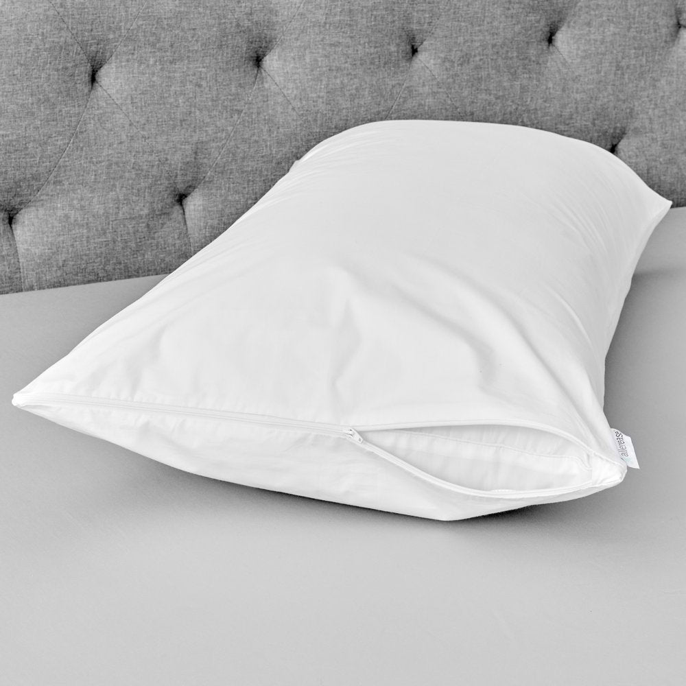 Microfiber Zippered Pillow Protector, Standard/Queen