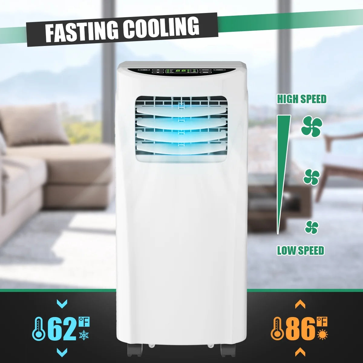 Portable Air Conditioner 5500 BTU (8000BTU ASHRAE) Dehumidifier