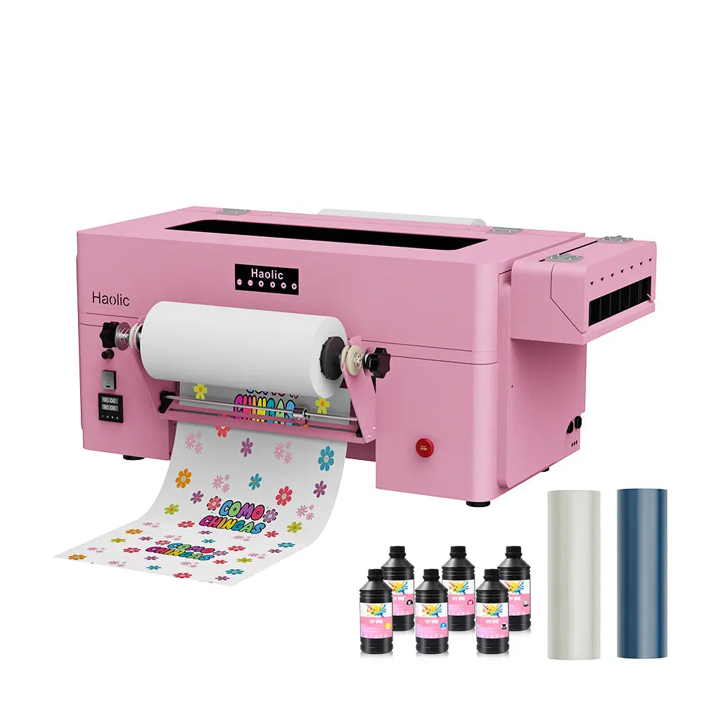 Haolic UX7 Mini 13'' UV DTF Printer with Built-In Laminator & Cutter All-In-One Bundle