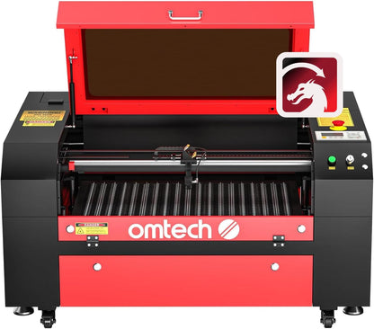 Omtech 60W CO2 Laser Engraver with Lightburn, 28X20 Inch Laser Engraving Cutting Machine with Autolift 4 Way Pass Air Assist Water Pump, Commercial Laser Engraver Cutter for Wood Glass Acrylic More