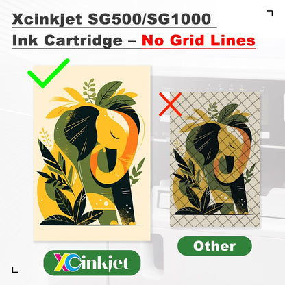 3.9.0 SG500 SG1000 Sublimation Ink Cartridges Replacement for Sawgrass SG500 and SG1000 Printers, Compatible with Firmware Version 3.09 or Earlier (BK, C, M, Y, 4PK)