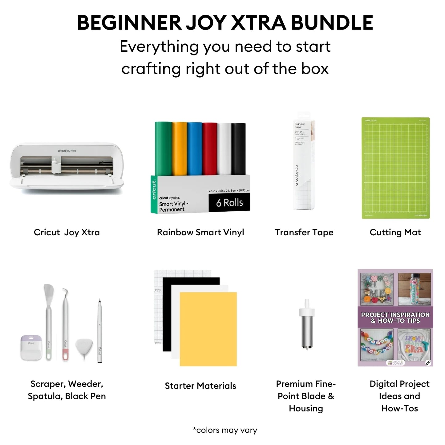 Cricut Joy Xtra Vinyl Starter Bundle for Beginners