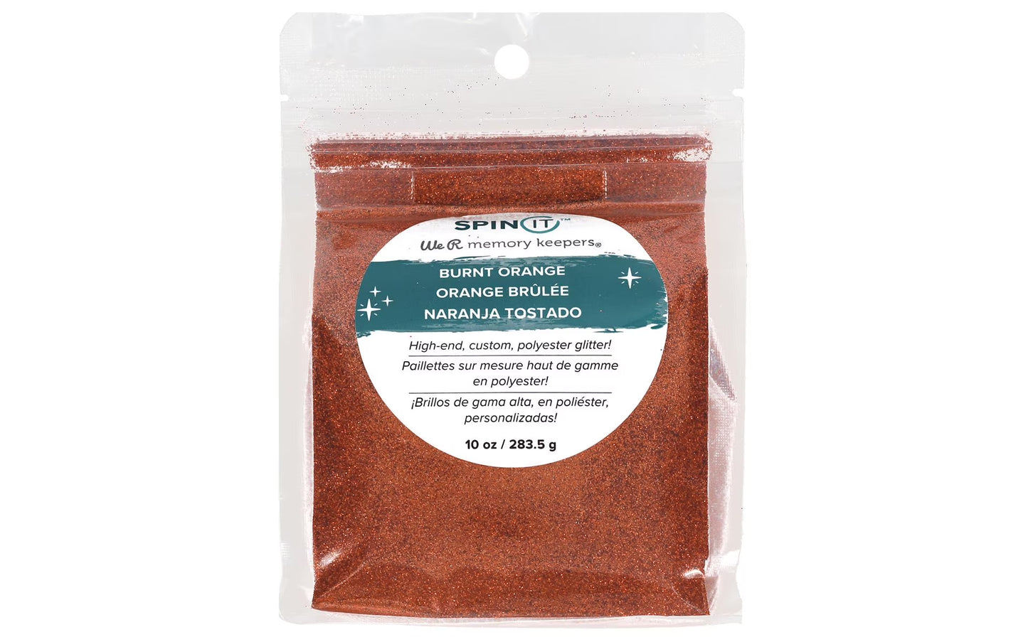 Spin It Extra Fine Glitter 10Oz-Burnt Orange