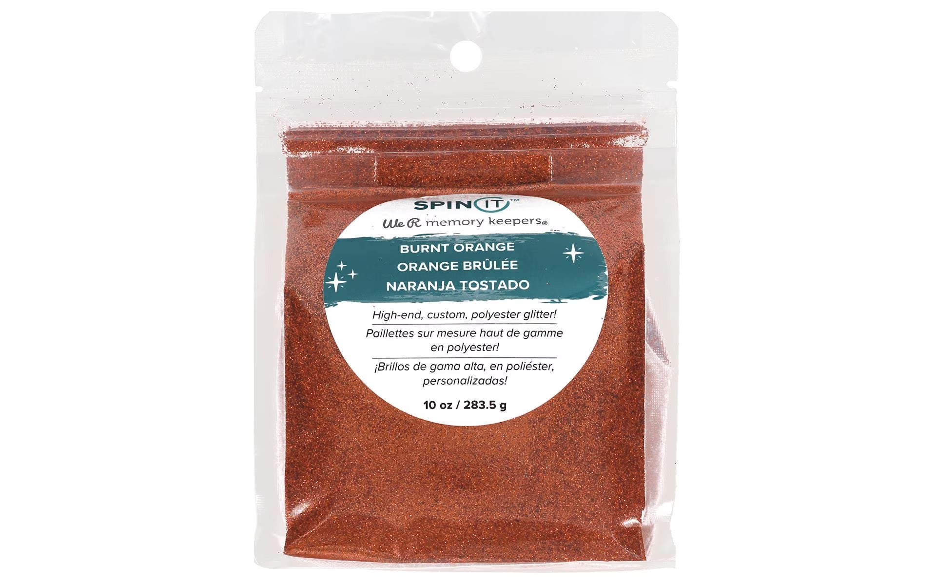 Spin It Extra Fine Glitter 10Oz-Burnt Orange