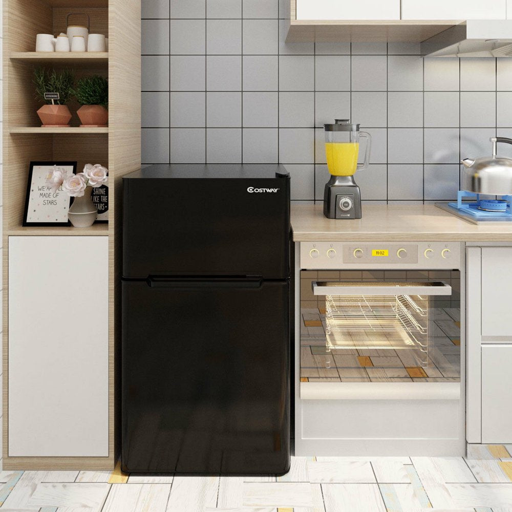 Refrigerator Small Freezer Cooler Fridge Compact 3.2 Cu Ft. Unit, Black