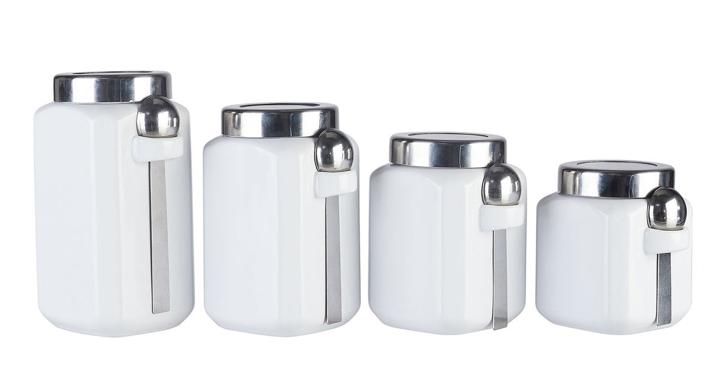 4-Piece Canister Set, Arctic White