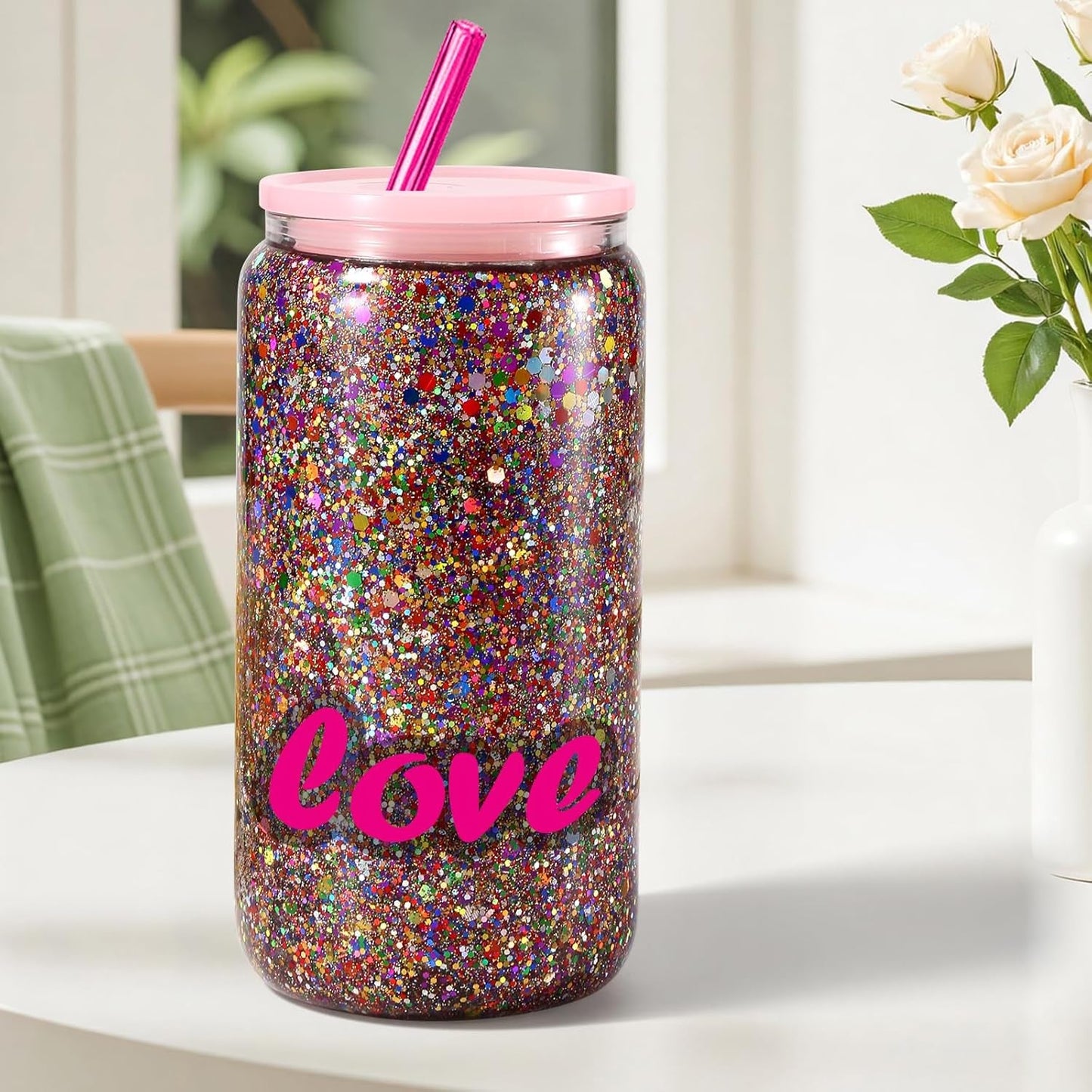 Snow Globe Tumbler Supplies, Snowglobe Tumbler Supplies Kit for DIY Glitter Snow Globe Tumbler Craft