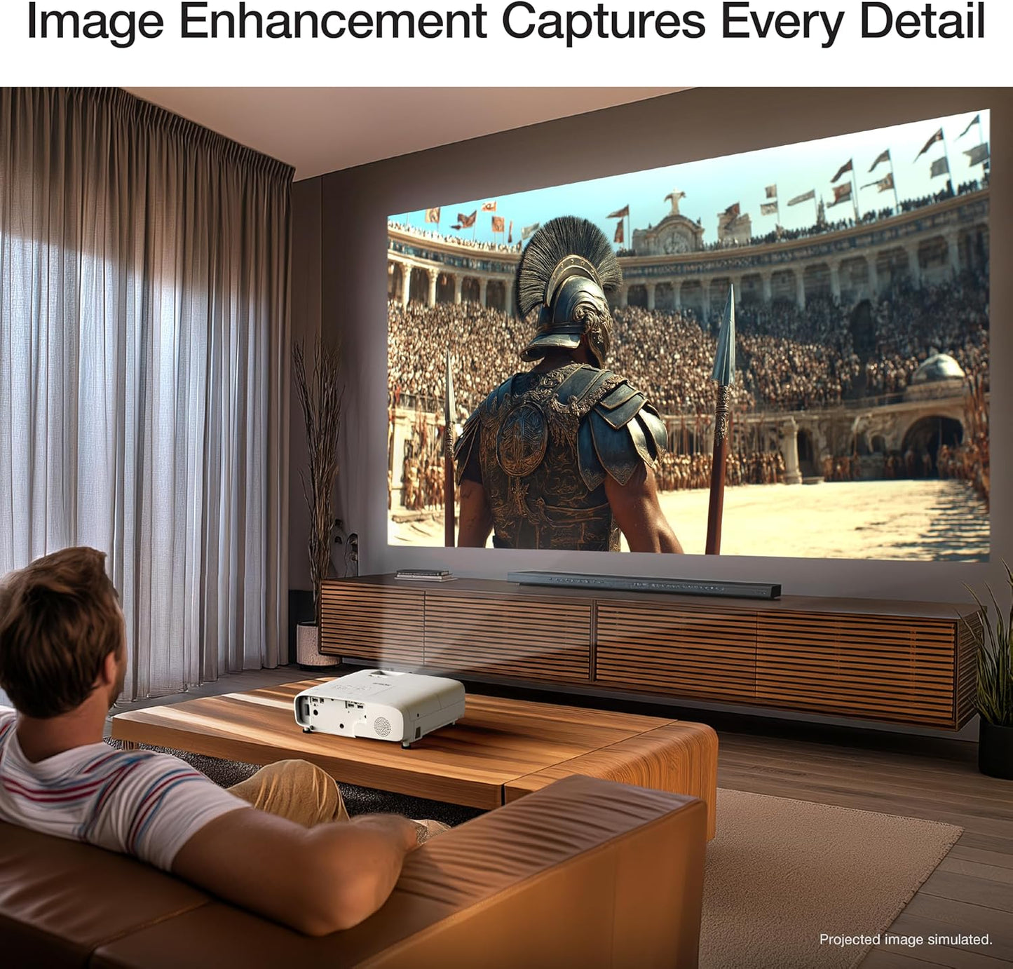 Epson Home Cinema 980 3-Chip 3LCD 1080P Projector 4,000 Lumens Color and White Brightness, Streaming/Gaming/ Media Room, Built-In Speaker, Auto Picture Skew, 16000:1 Contrast, 2 HDMI Ports