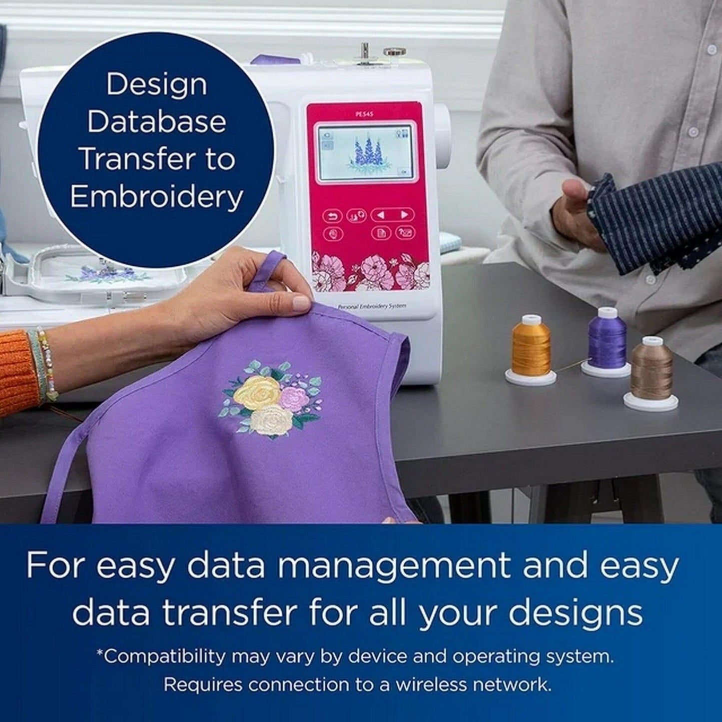 Brother PE545 Embroidery Machine with with Deluxe Hoop Bundle