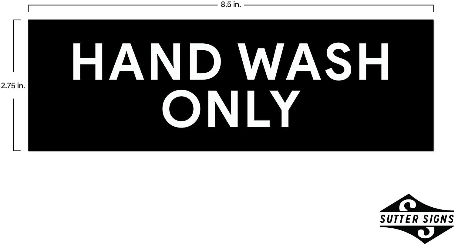 Hand Wash Only Sticker Signs | Workplace Hygiene Reminder for Restaurants, Commercial Kitchens, Hospitals, Clinics, and Medical Facilities (Pack of 2)