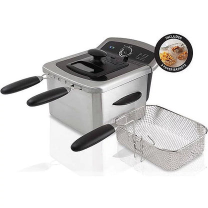 4L Deep Fryer, Stainless Steel, Electric, New, Model 201639