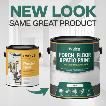 Porch & Floor Paint, Fast-Drying Wood and Concrete Paint, White, 5 Gallon