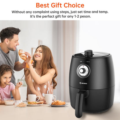 New Mini Small Air Fryer 2 Quart, Temp/Time Dial Control with Air Fryer Cookbook & 50Pcs Paper Liner