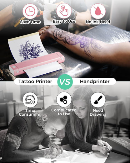 Phomemo Portable Printers Wireless for Travel, M08F Thermal Bluetooth Printer Support for 8.5"X11" US Letter, Small Inkless Printer Compatible with Ios, Android, Laptop for Car, Office, Home