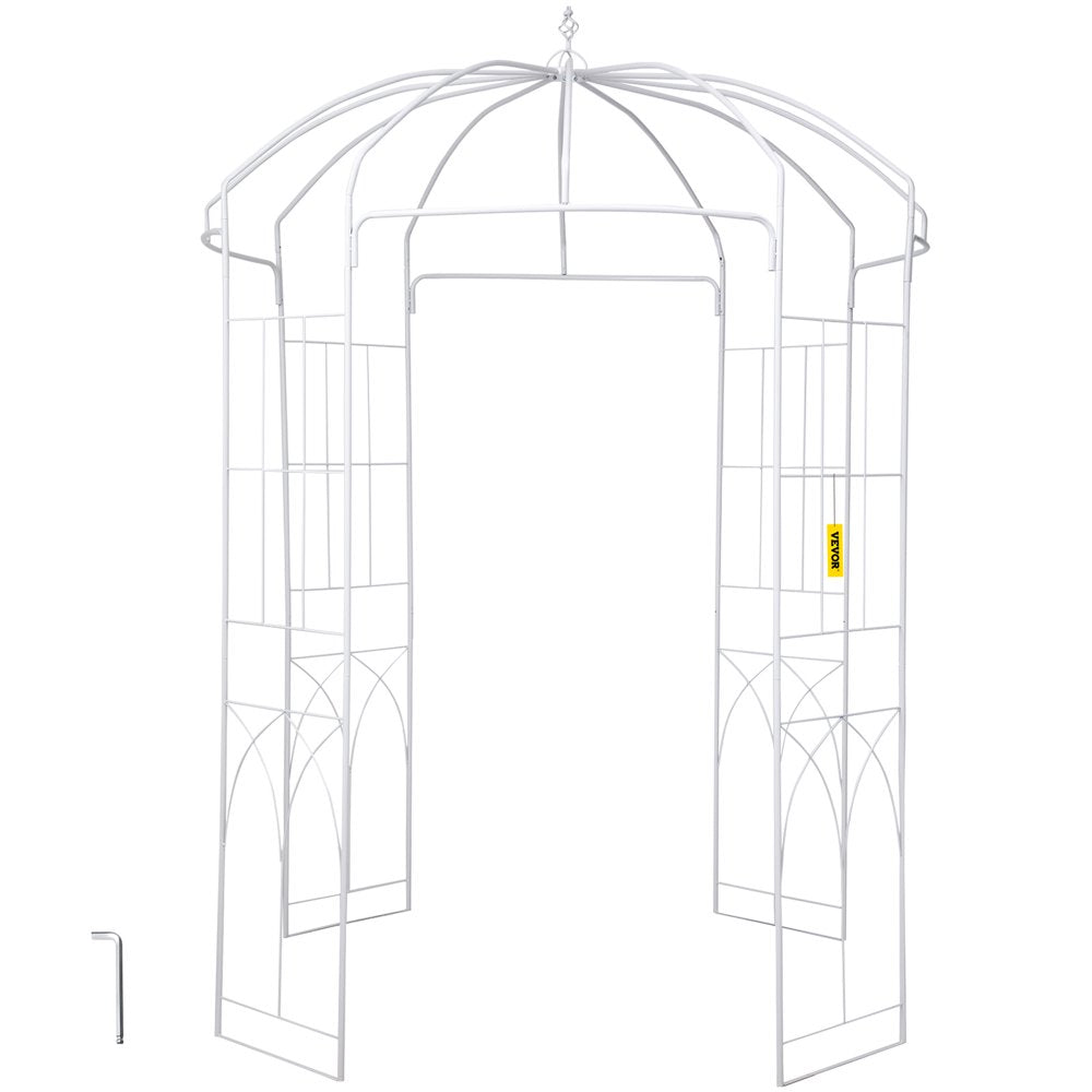 Birdcage Shape Gazebo Pergola 9' X 6.6' for Wedding Outdoor Garden, White