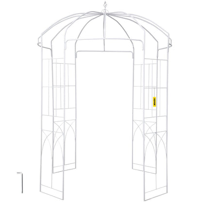 Birdcage Shape Gazebo Pergola 9' X 6.6' for Wedding Outdoor Garden, White