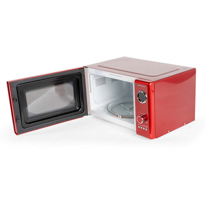 Retro 0.9 Cu. Ft. 800 Watt Countertop Microwave Oven, Retro Red