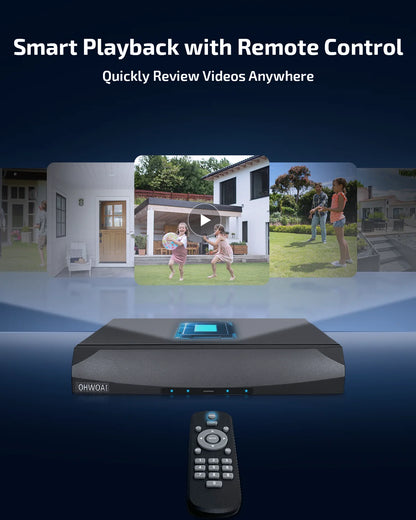 5MP Poe Security Camera System Outdoor, AI Detection, 4CH NVR with 500GB HDD