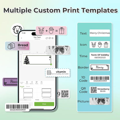 Nelko Genuine P21 Label Maker Tape, Adapted Label Print Paper, 14X40Mm (0.55"X1.57"), Standard Laminated Office Labeling Tape Replacement, Multipurpose of Home, Office, 180 Labels/Roll, Transparent