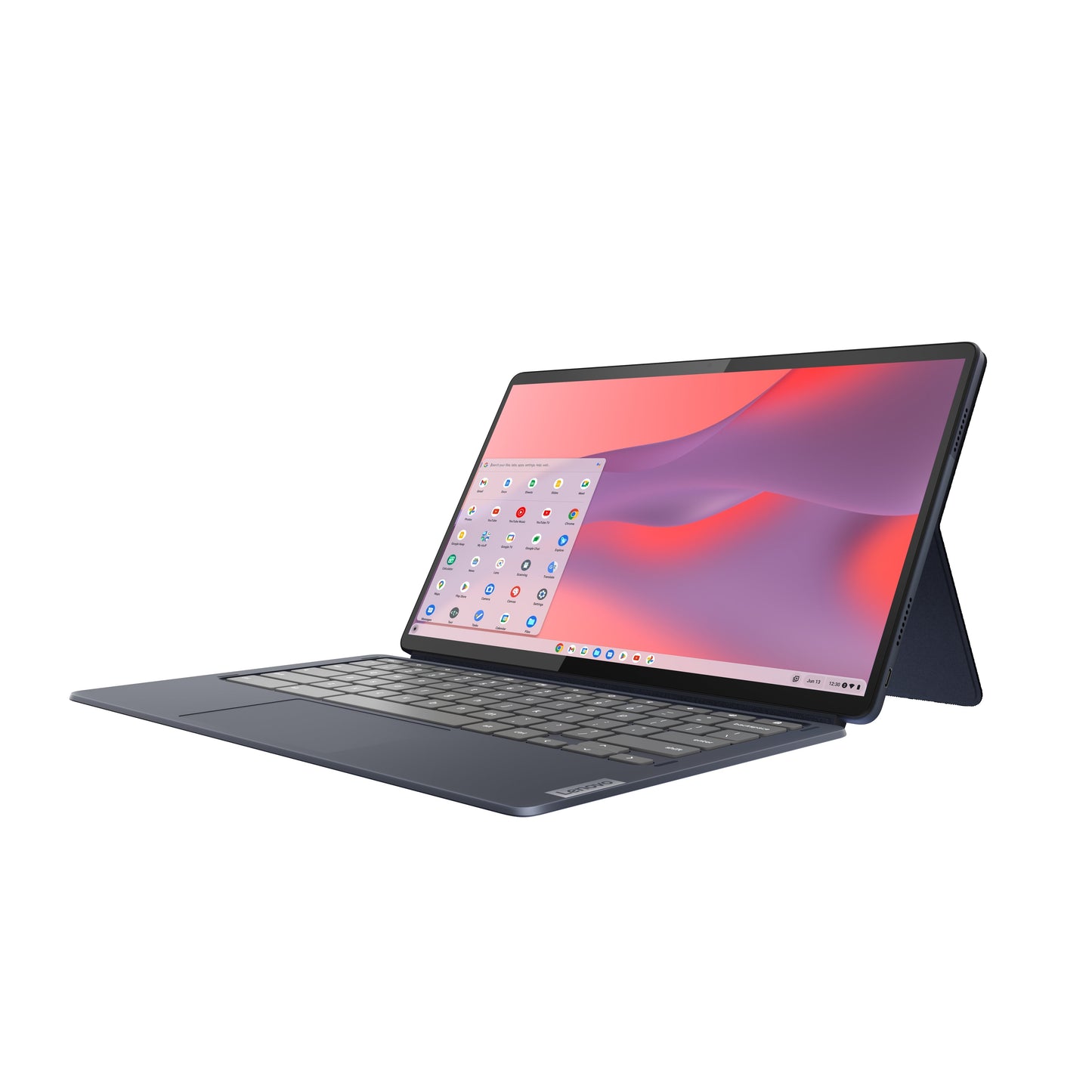 Ideapad Duet 5 Chromebook Laptop, 13.3" FHD OLED Touchscreen, Qualcomm Snapdragon SC7180, 4GB RAM, 128GB SSD, Abyss Blue, 82QS0001US