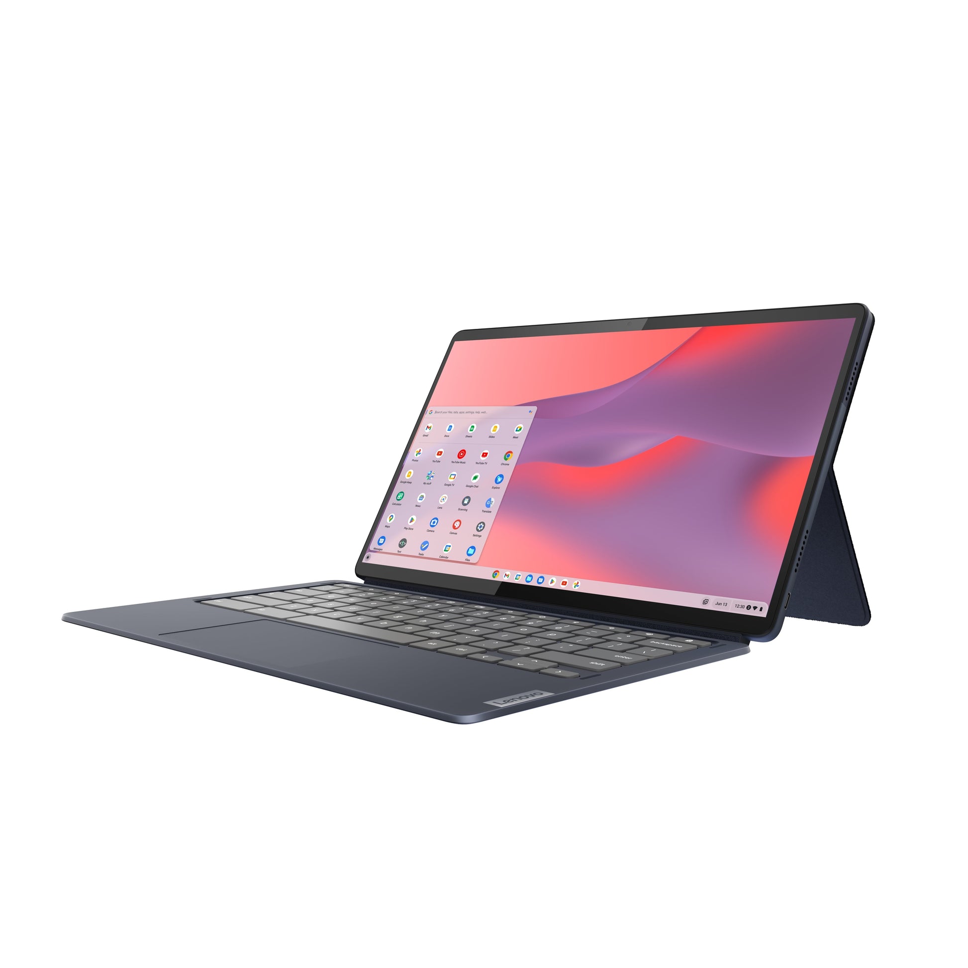 Ideapad Duet 5 Chromebook Laptop, 13.3" FHD OLED Touchscreen, Qualcomm Snapdragon SC7180, 4GB RAM, 128GB SSD, Abyss Blue, 82QS0001US